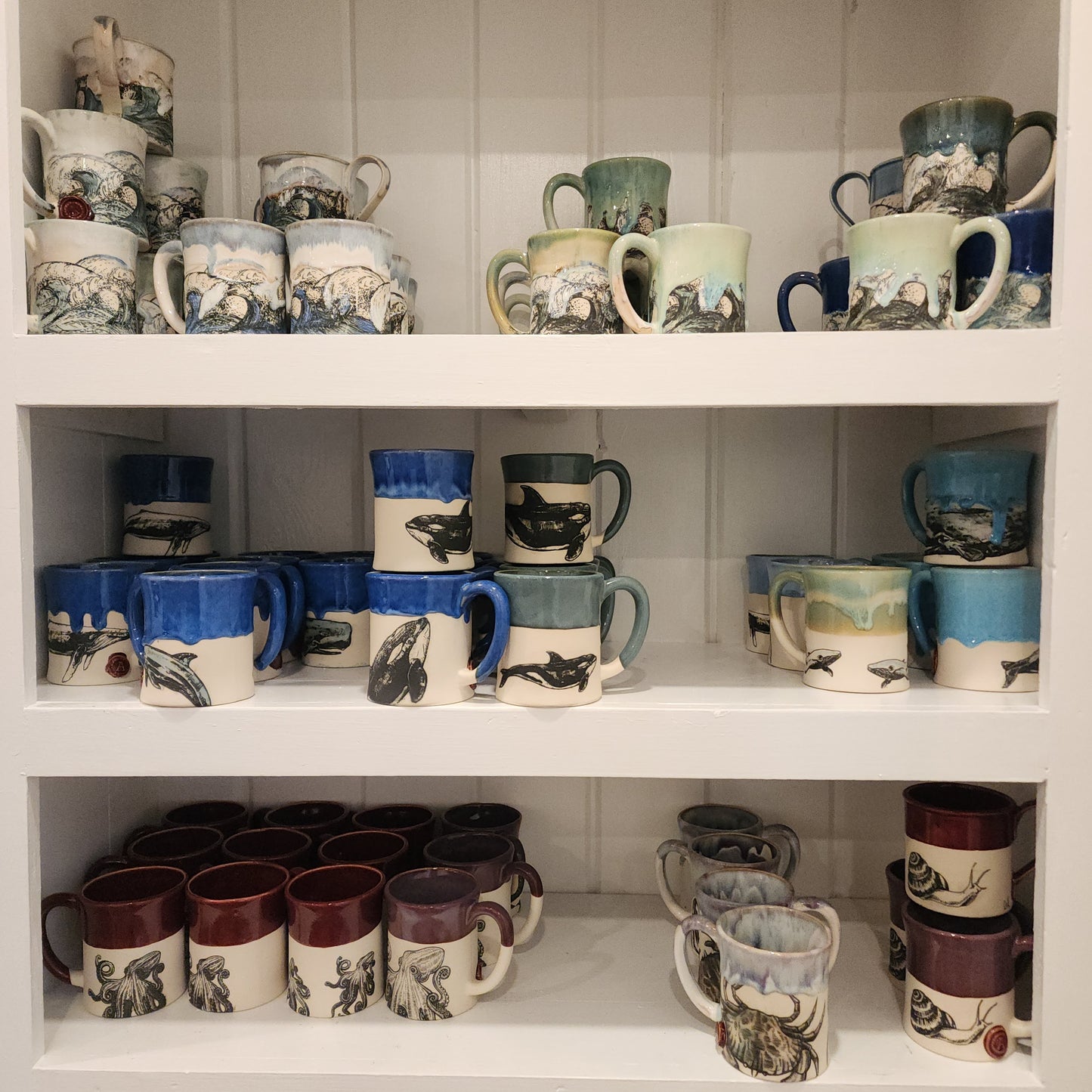 SAMPLE SALE - Handcrafted Stoneware Mugs - Alex Ceramics Roberts Creek