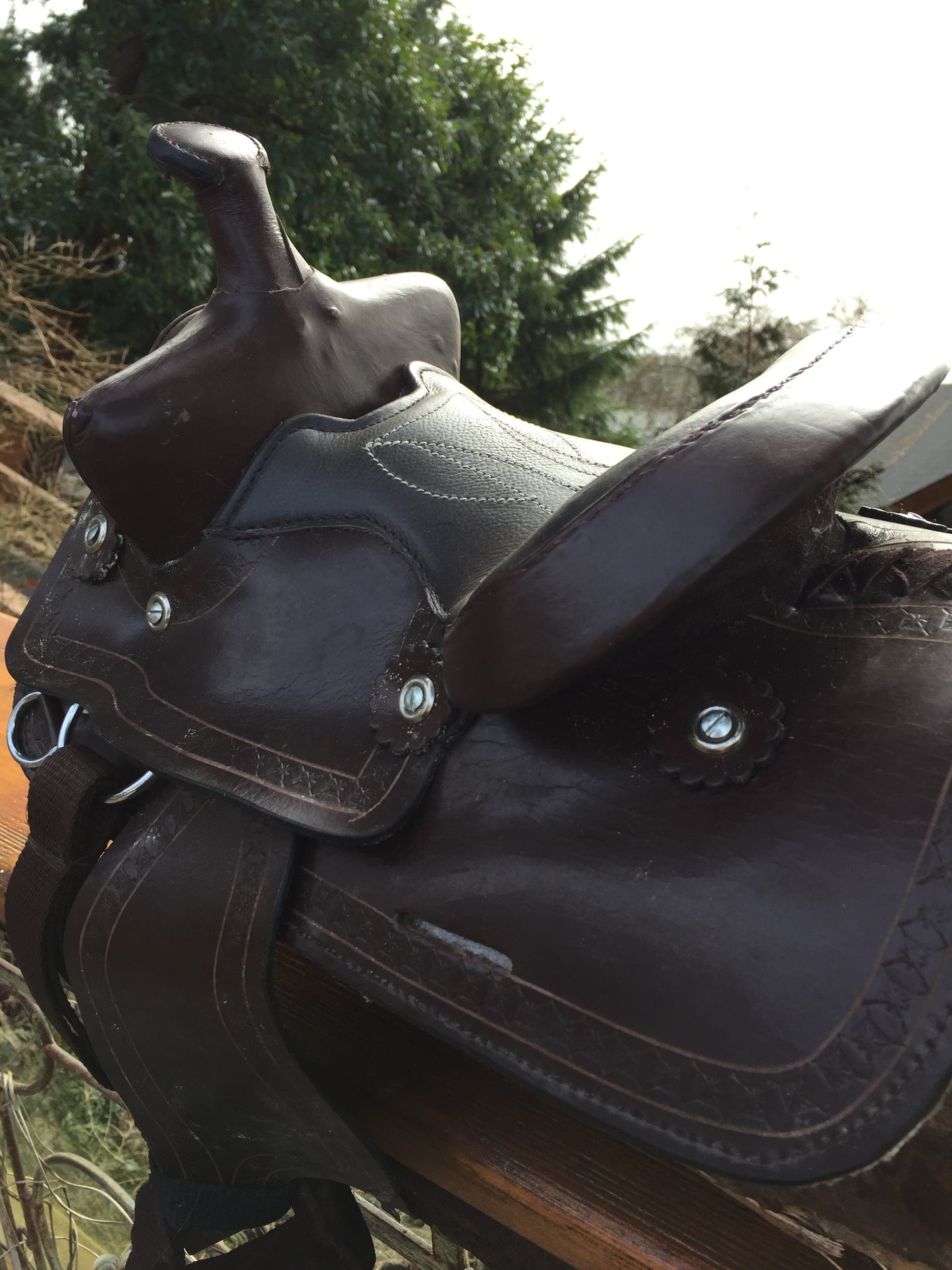 SAMPLE SALE - Buy 1 pc - 8" Leather Western Show Saddle for Ponies & Minis