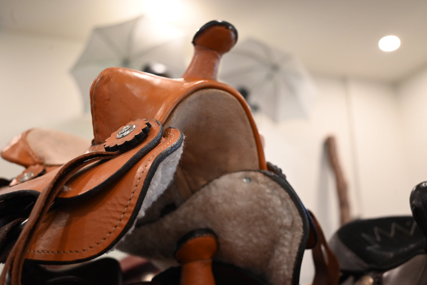 SAMPLE SALE - Buy 1 pc - 8" Leather Western Show Saddle for Ponies & Minis
