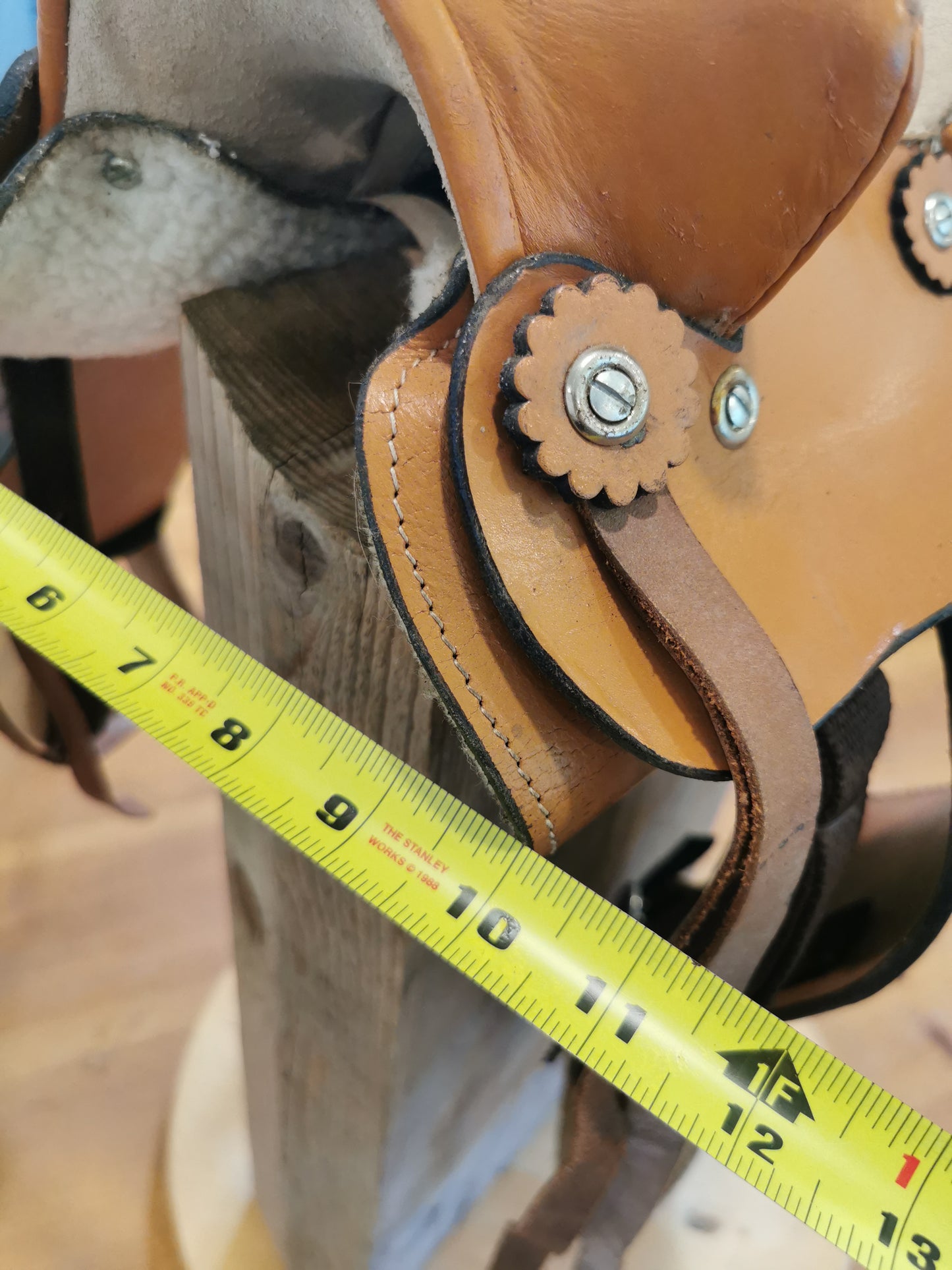 SAMPLE SALE - Buy 1 pc - 8" Leather Western Show Saddle for Ponies & Minis