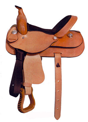 SAMPLE SALE - Buy 1 pc - 8" Leather Western Show Saddle for Ponies & Minis