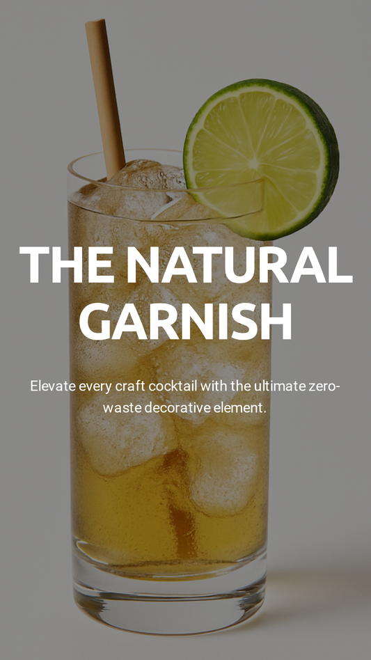 The Natural Garnish — Naturally Straws grain straw in a craft cocktail with lime
