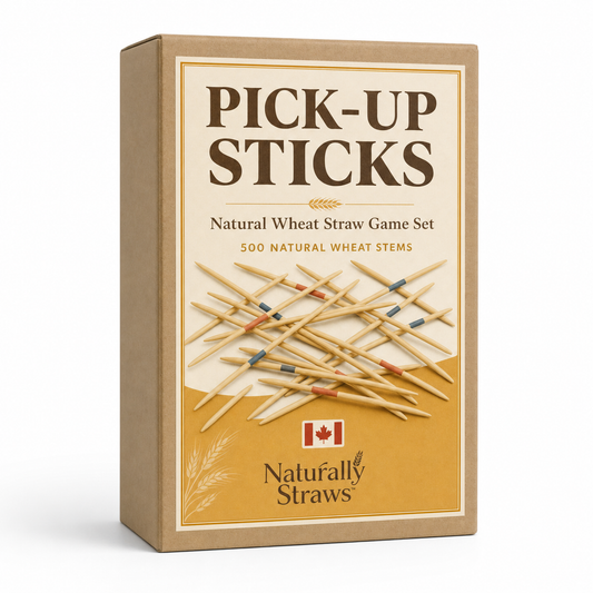 Pick-Up Sticks — Natural Wheat Straw Game Set (500 ct)