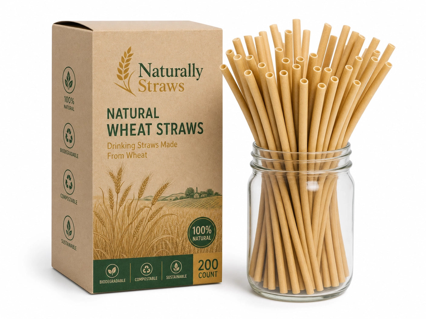 Naturally Straws — Product Box Mason Jar