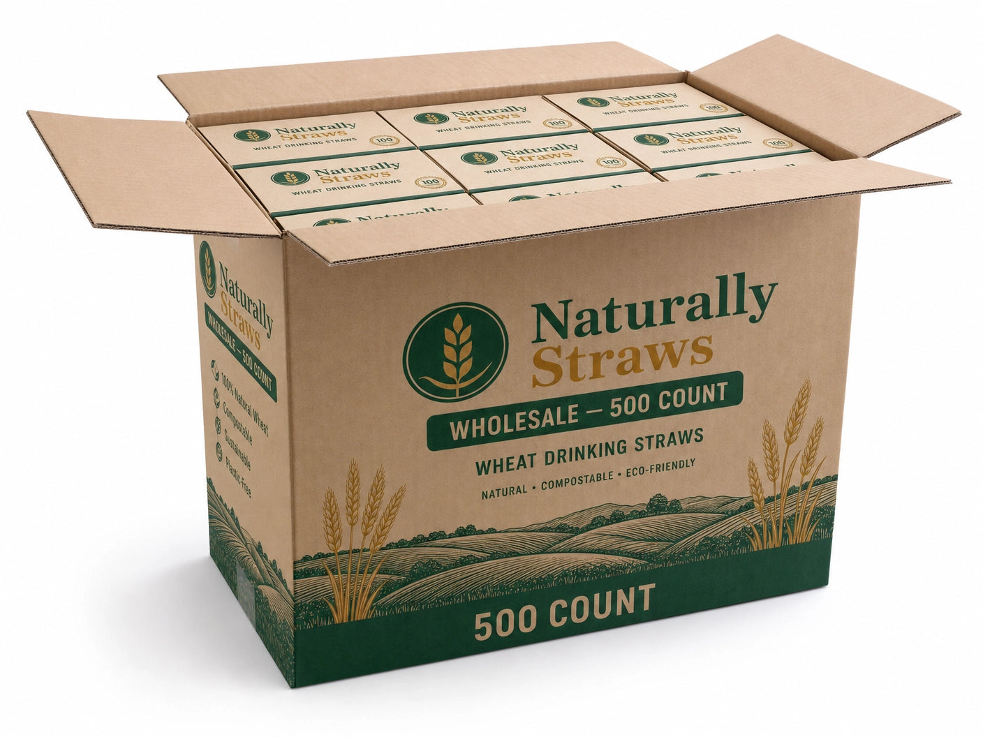 Naturally Straws — Wholesale Carton